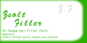 zsolt filler business card